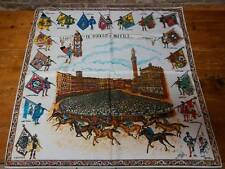 PALIO DI SIENA - Fazzoletto PIAZZA DEL CAMPO  80 x 80 - scarf new! comprar usado  Enviando para Brazil