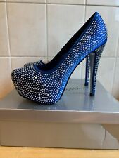 Blue platform heels for sale  ROMFORD