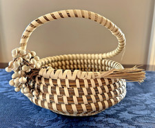 Cesta Gullah feita à mão Sweetgrass 6" sebo baga acento com alça, usado comprar usado  Enviando para Brazil