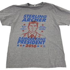 Camiseta Sterling Archer For President para hombre talla grande gris manga corta segunda mano  Embacar hacia Argentina