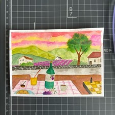 Handgemalt aquarell karte gebraucht kaufen  Neumünster