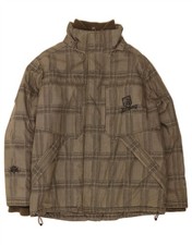Jaqueta corta-vento masculina BILLABONG Reino Unido 40 grande verde xadrez algodão BV20 comprar usado  Enviando para Brazil