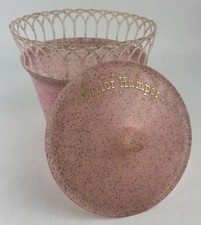 Usado, Atomic Curler Hamper Speckled Vanity Bin ouro rosa década de 1950 MCM vintage retrô EUA comprar usado  Enviando para Brazil