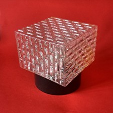 ARANDELA DE PAREDE DE TETO CUBO QUADRADO DE VIDRO MEADOS DO SÉCULO iluminação de vidro cristal comprar usado  Enviando para Brazil