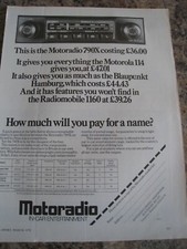 Usado, MOTORADIO 790X ENTRETENIMENTO NO CARRO BLACKBURN 1978 ANÚNCIO ARQUIVO A4 36 comprar usado  Enviando para Brazil