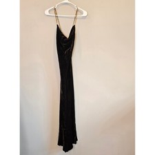 Vestido Hugo Buscati Vintage Vestido de Veludo Marrom Costas Abertas Beading Feminino 2 comprar usado  Enviando para Brazil