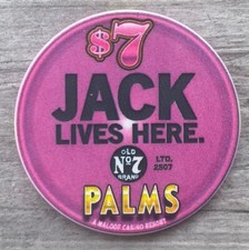 2004 Palms Casino $7 JACK LIVES HERE Chip Jack Daniels Limited /2507 Las Vegas comprar usado  Enviando para Brazil