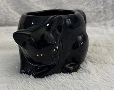 Xícara/caneca de café vintage retrô gato preto olhos amarelos Halloween comprar usado  Enviando para Brazil