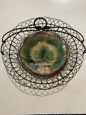 CESTA DE ARAME MAJÓLICA VINTAGE COM ALÇAS COM PÉS, usado comprar usado  Enviando para Brazil