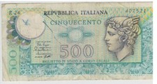 Banconota 500 lire usato  Molfetta