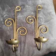 Curled brass wall for sale  BEDFORD