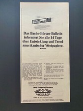 Bache börsen bulletin gebraucht kaufen  Aßlar