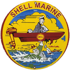 Vintage shell marine for sale  Omaha