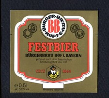 Bieretiketten bürger bräu gebraucht kaufen  Furth
