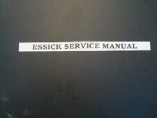 Essick service manual for sale  Forest City