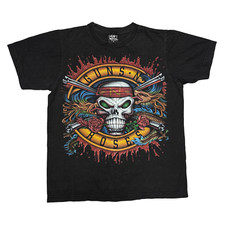Camiseta Guns N Roses preta média turnê concerto banda de rock Bon Jovi Aerosmith comprar usado  Enviando para Brazil