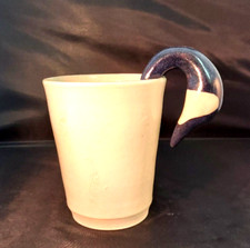 Caneca de chá azul ganso canadense cerâmica arte assinada Terra 6,5" feita à mão comprar usado  Enviando para Brazil