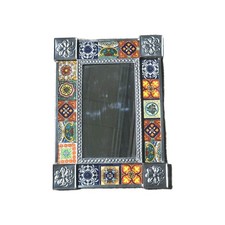 ESPELHO DE ESTANHO PERFURADO 15" com azulejo talavera misto arte popular mexicana comprar usado ESPELHO DE ESTANHO PERFURADO 15" com azulejo talavera misto arte popular mexicana comprar usado  Enviando para Brazil