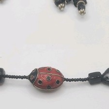 Ladybug necklace earrings for sale  Sully