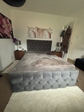 Grey plushed velvet for sale  CARNFORTH