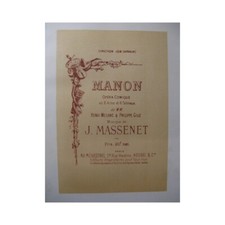 Massenet jules manon d'occasion  Blois