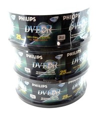 Philips DVD+R DVDRIS02/721 4,7GB dados 120 min caixa de vídeo bolo eixo 25 ct.  comprar usado  Enviando para Brazil