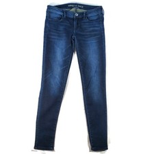 Jeans American Eagle Feminino Tamanho 8 Curto Super Elástico X Desgastado 30 X 30, usado comprar usado  Enviando para Brazil