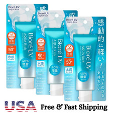 KAO Biore UV pacote com 3 protetores solares essência aquosa rica em água FPS50+/PA++++ 70g comprar usado  Enviando para Brazil