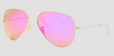 Óculos de sol Ray-Ban aviador flash ouro fosco/violeta polarizado espelhado 58 mm comprar usado  Enviando para Brazil