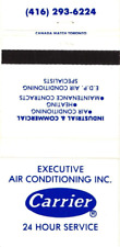 Capa Matchbook Vintage Carrier Executive Air Conditioning Inc. Serviço 24 Horas comprar usado  Enviando para Brazil