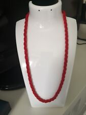 Red beaded necklace for sale  HUDDERSFIELD