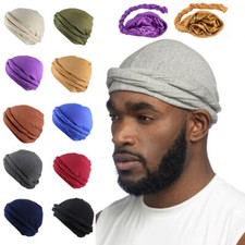 Men's Turban Head Wrap Satin Lined Head Scarf Turban Hijab Hat Caps Cover ✦ comprar usado  Enviando para Brazil