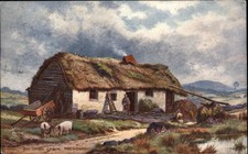 Cartão postal antigo TUCK WICKLOW IRLANDA cabine irlandesa de madeira redonda comprar usado  Enviando para Brazil