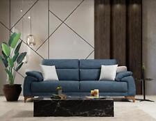 Sofa Kanapa Salon Nowoczesne meble Trzyosobowe Niebieska sofa tapicerowana na sprzedaż  PL
