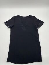 Mini vestido túnica Madewell Ballad feminino 0 preto mangas recortadas gola V hipster comprar usado  Enviando para Brazil