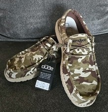 RARO HEY DUDE WALLY CAMUFLADO BANDEIRA Sapatos Casuais Design Patriótico Novo com etiquetas Tamanho 11 comprar usado  Enviando para Brazil