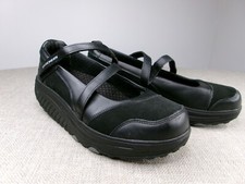 Tênis Skechers Shape-Ups couro preto Mary Jane tamanho 9 gancho e laço comprar usado  Enviando para Brazil