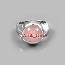 Pedra preciosa de quartzo rosa natural com anel de prata esterlina 925 masculino #1095 comprar usado  Enviando para Brazil