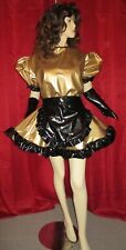 Lackminikleid gold schürze gebraucht kaufen  Süderlügum