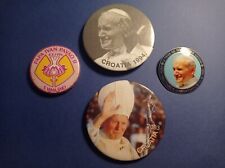 Papa Ivan Pavao II Papa João Paulo II CROÁCIA Visita 1994 Vintage botão de crachá comprar usado  Enviando para Brazil