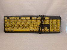 Teclado EZ Eyes K-360 grandes teclas amarelas com fio USB comprar usado  Enviando para Brazil