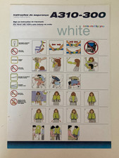 Safety Cards / WHITE (PORTUGAL) / AIRBUS A310-300 / VERY RARE comprar usado  Enviando para Brazil