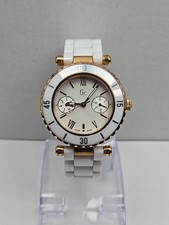 Gc Guess Collection relógio de mergulho chique ouro rosa cerâmica Swiss Day nova bateria comprar usado  Enviando para Brazil