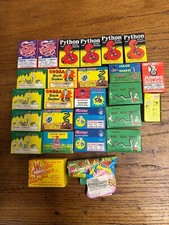 ENORME LOTE Original De Colección Serpientes Negras Cobra Pitón Fuegos Artificiales Etiquetas 4 de Julio segunda mano  Embacar hacia Mexico