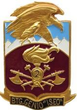 Distintivo battaglione genio usato  Sarzana