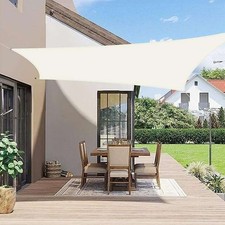 Używany, Wodoodporny żagiel przeciwsłoneczny 2x3m markiza na balkon taras kremowy na sprzedaż  PL