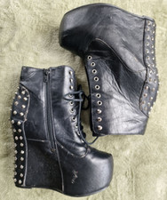Schwarze plateau stiefeletten gebraucht kaufen  Velten