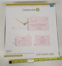 Kit de convite de casamento Celebrate It 30 conjuntos RSVP, envelopes, amor comprar usado Kit de convite de casamento Celebrate It 30 conjuntos RSVP, envelopes, amor comprar usado  Enviando para Brazil