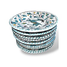 Conjunto de 9 pratos de pires vintage vila camponesa Itália assinado e numerado 6 polegadas comprar usado  Enviando para Brazil