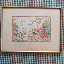 Antique embroidery framed for sale  PERTH